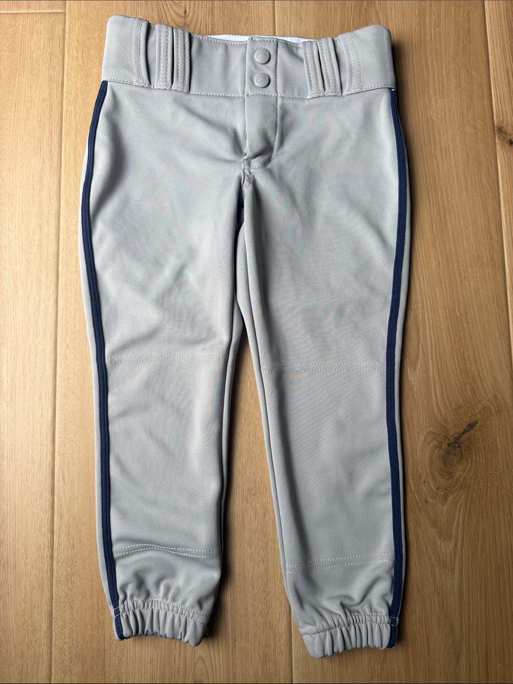 Champro Light Gray/Navy Girls softball Tball Pant